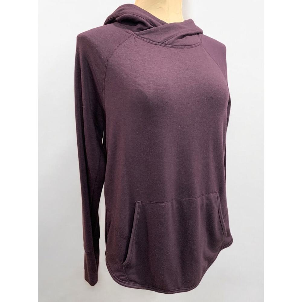 Medium Yogalicious Womens Purple Soft Pullover Hoodie Shirt